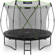 Trampolin Outdoor 'Ultimate Pro' ø 244/305/366/427 cm – tüv Rheinland, Kindertrampolin mit Leiter, Fieberglas-Netz, Gartentrampolin im Kürbis-Design,