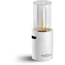 Frankystar - Tito - Chimenea de bioetanol independiente con 1 quemador de 0,4L. Chimenea de bioetanol independiente de acero inoxidable y vidrio