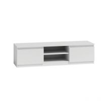 Hucoco - tivoli Contemporary tv stand 140x40x36 living room 2 niches+2 doors Modern storage for TV/audio/video/gaming equipment