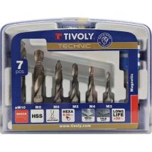 Tivoly - Box mit 6 HSS-Gewindebohrern mit Sechskantschaft M3 bis M10