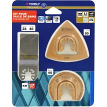Tivoly - Kit 3 Stück oszillierende Klingen für Multitool für Badezimmer