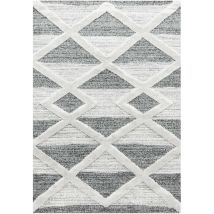 Tapis En Relief Berbère Tizas Crème Et Gris (120x170cm)
