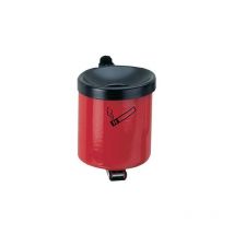 TKG - Cendrier mural D.110xH120 mm rouge avec dispositif basculant