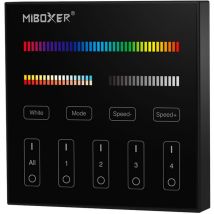 Lumihome - Panel De Control Táctil rgb + cct - 4 Zonas - Negro - Milight - Blanco Cálido