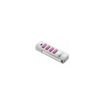 Sommer - Télécommande émetteur pearl vibe 4019 blanc touches rose - somloq2 - 868 mhz - 4 canaux - 4019V003
