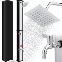 TLGREEN 40L Solar Shower, Solar Garden Shower with 360° Shower Head, Tap, Garden Hose Connection & Protective Cover, Pool Shower Camping, Warm Water,