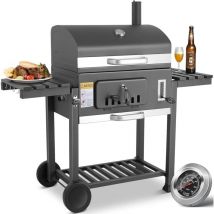 Tlgreen - Barbecue au Charbon de Bois, Grill à Charbon avec Couvercle, Barbecue Charbon de Bois Grande Taille avec Cheminée, Barbecue Charbon sur