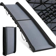 Rampe pour Chien, Rampe de Coffre Pliable pour Chien, Antidérapante, Légère et Stable, Jusqu'à 90 kg, 156 x 40 cm, pour Grands et Petits Animaux,