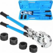 TLGREEN Pince à Sertir Multicouche, Mâchoire de Sertissage U16, U20, U25, U32, Mallette avec Pince à Sertir Manuelle, Tête Rotative à 360°, Ajustable