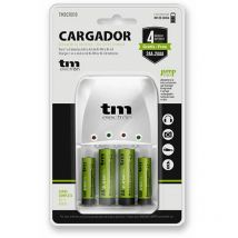 Tm Electron - TMBCR010 Chargeur à 4 batteries, Indicateurs led de état de charge de, Protection contre l'inversion de polarité, 2 batteries aa (2450