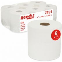 Kimberly-clark - Toalla de papel WypAll L10 con extracción central para Roll Control / blanco (Pack de 6)