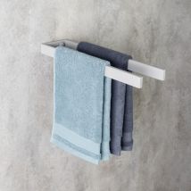 Daske - Toallero de acero inoxidable, gris, para baño y cocina, duet (40 cm)