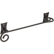 Metaform - Toallero de barra antracita de pared 30 cm de acero pintado mod. Rebecca