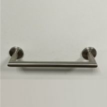 Byca - Toallero de pared de 30 cm en latón cromado cepillado