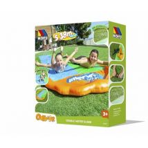 MOLTO Doble Pista Deslizante con Splashboost 5,38 m para 2 – Deslizador de Agua para Niños con Aceleración Extra – Juego Acuático para Jardín y