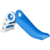 Toboggan enfant pliable 3 à 6 ans usage intérieur extérieur dim. 120L x 50l x 56H cm hdpe bleu