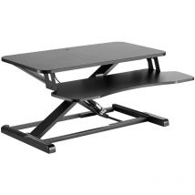 Toboli Convertidor de escritorio de pie 80x40cm altura ajustable bandeja de teclado para monitor