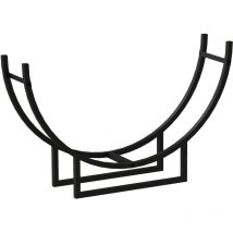Tagère Range-bûches Demi-ronde – 920 x 210 x 550 mm – en Métal – de forme de Demie-lune – Meuble de Cheminée pour Stockage Empilage Bois de Chauffage