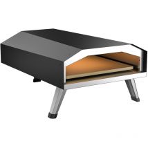 Toboli - Horno de pizza a gas con piedra para pizzas de 330x330mm portátil para el jardín y exteriores horno de gas
