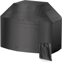 Toboli - Housse de protection de barbecue noir 147x61x122cm Capot résistant pour différents modèles