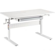 Kinderschreibtisch Verstellbar 100 X 60 Cm, Mitwachsender Schreibtisch Für Kinder Neigungs-/höhenverstellbar Mit Schublade - Toboli