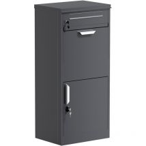 Toboli Paketkasten Anthrazit 500 X 370 X 1120 Mm, Paketbox Zuhause, Private Paketannahme Passend Für Pakete Und Päckchen, Standbriefkasten Stahl