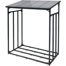 Toboli - Range-Bûches Extérieur 185 x 83 x 185 cm Métal Revêtement poudre Charge2000 kg Etagère pour Bois de Cheminée Résistance aux intempéries
