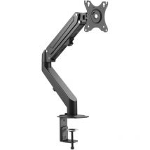 Support d'écran 17-27 Pouces 2 à 6,5 kg 1x Ordinateur Ressort à gaz Fixation de table vesa 75x75/100x100 Bras Articulé Porte-Ordi Inclinaison et