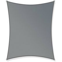 Vela ombreggiante 2,5x3,5m, rettangolare, grigio, traspirante, Parasole per giardino terrazzo - Toboli
