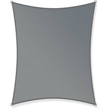 Vela ombreggiante 2x4m, rettangolare, grigio, traspirante, Parasole per giardino terrazzo - Toboli