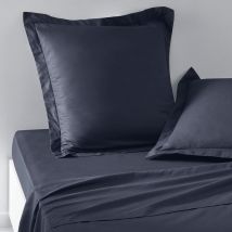 Essential - Set di 2 federe 63 x 63 cm, 100% cotone, tinta unita, colore: blu navy - Today