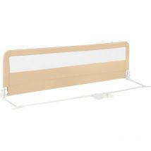 Costway - Toddlers Bed Rail Guard 180CM Foldable Baby Bed Rail-Beige