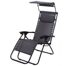 Todeco - Chaise Longue Transat Jardin Plein Air, Transat de Plage Pliable avec Pare Soleil, Bain de Soleil avec Repose-tête, daccoudoirs Réglables,