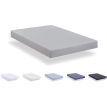 Todocama - Lenzuolo Con Angoli In Microfibra Spazzolata Extra Morbido. (letto 140 X 190/200 Cm, Grigio Chiaro)