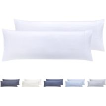 Set di 2 federe per cuscini, in microfibra extra morbida, ipoallergenica. Set di 2-90 x 40 cm bianco - Todocama