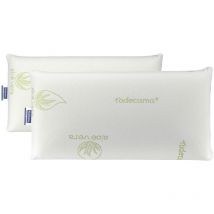 Todolit - Cuscino viscoelastico Aloe Vera Plus, verde, confezione da 2, 75 cm - Todocama