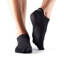 Fitness-mad - Toesox Low Rise Full Toe Socks Black Medium 6-8.5 - Black