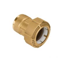 Raccordo dritto femmina in ottone per tubo polietilene serie tof-push ø40x11/4' effebi