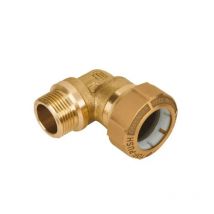 Raccordo curvo maschio in ottone per tubo in polietilene serie tof-push ø25x3/4' effebi