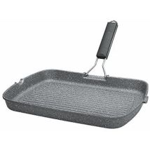 Grillpfanne 34 cm x 24 cm – Tognana – Mythos – Klappgriff – Ideal für Fleisch und Gemüse
