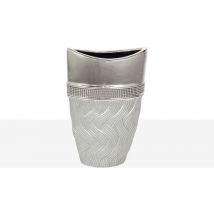 Vase en céramique argent/cristaux