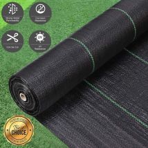 Keepbuying - Toile de Paillage Couverture de Sol 2m x 10m, Contre Mauvaises Herbes de Jardin, Bâche Perméable Protection uv Haute Densité