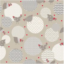 Toile Cirée Déco 140cmx20ml Picotti Beige - ACCESS DECO