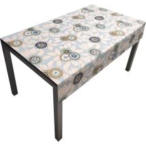 Nappe pvc Base Polyester Anti-taches Fleurs 140X250 cm