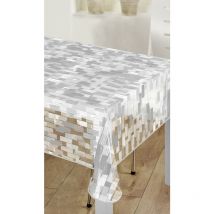 Toile Cirée Ronde Transparente Cristal 140 cm Motif Carillon