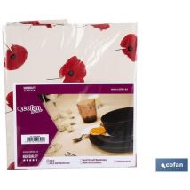 Toile cirée au motif coquelicot moderne 140x180cm en pvc et polypropylène