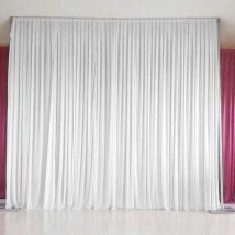 Toile de Fond Mariage: 3x6m Rideau Blanc Photo Champêtre Toile Blanche Studio Photographie Décoration pour Réception Anniversaire