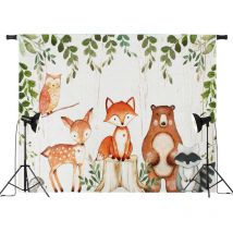 Toile de Fond Photographie Arrière-plan Enfants Fete d'Anniversaire événement pour Photo Studio 220x150cm ZebraA