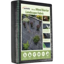 Aiperq - Toile de Paillage 2x10M 4x50FT - Geotextile de Paillage Contre Les Mauvais Herbes en 100g/m² Fibres de Polypropylène Tissées Perméable à