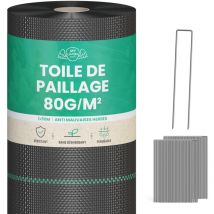 Skylantern - Lot Toile de Paillage 50M 80g/m² + 100 Sardines de Fixation